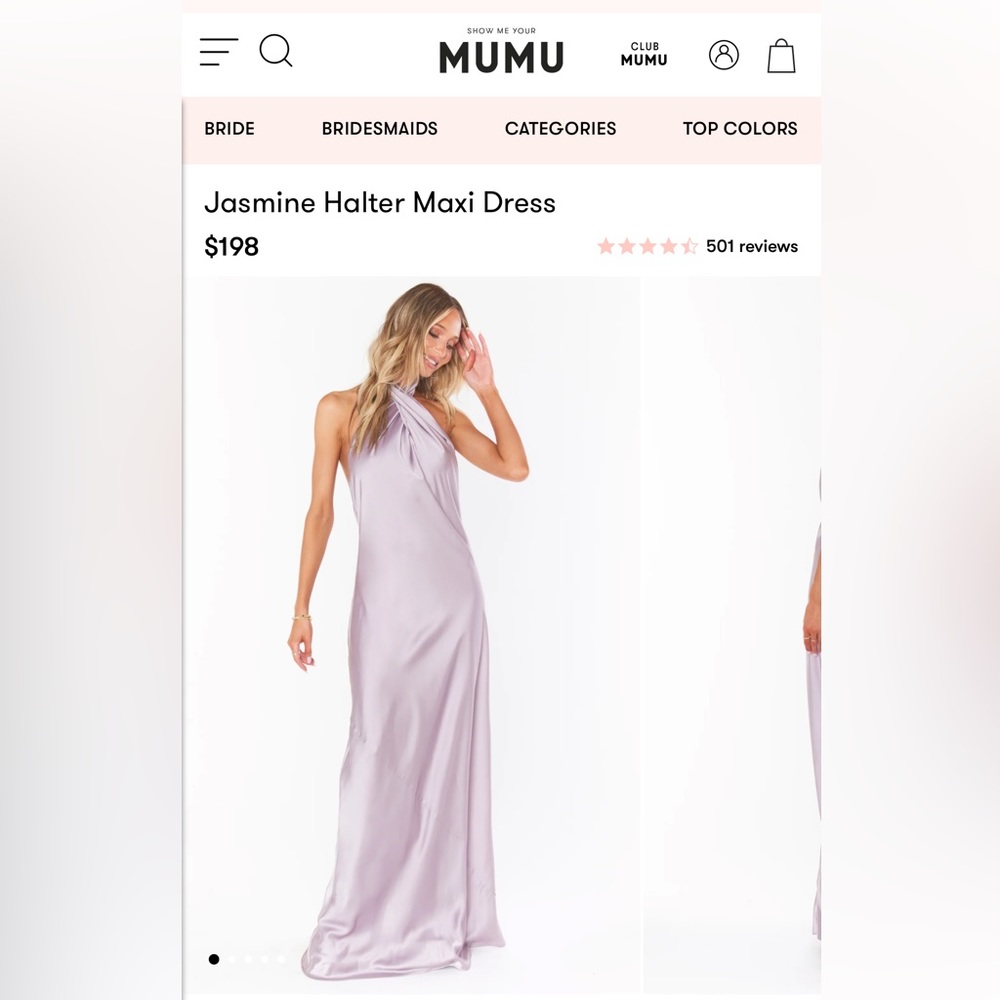 Jasmine Halter Silk dress - Show Me Your MuMu